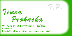 timea prohaska business card